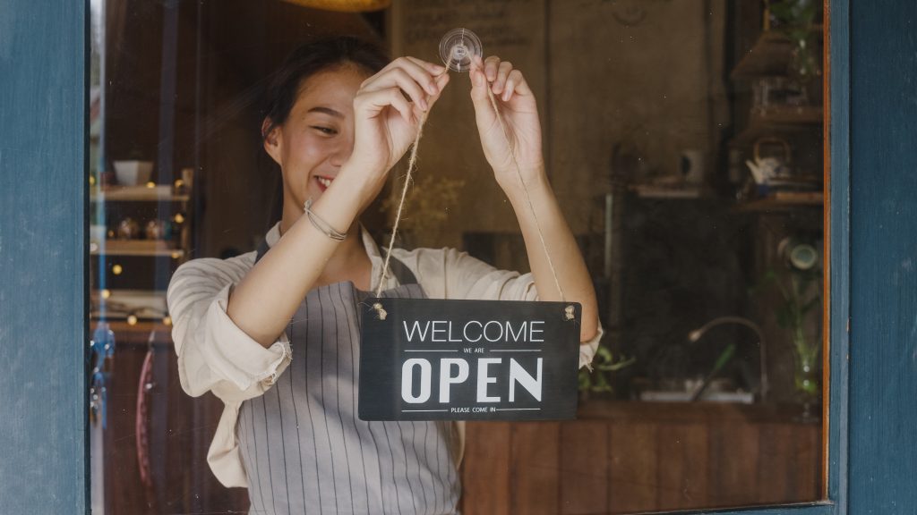 Woman starting her entrepreneurial career